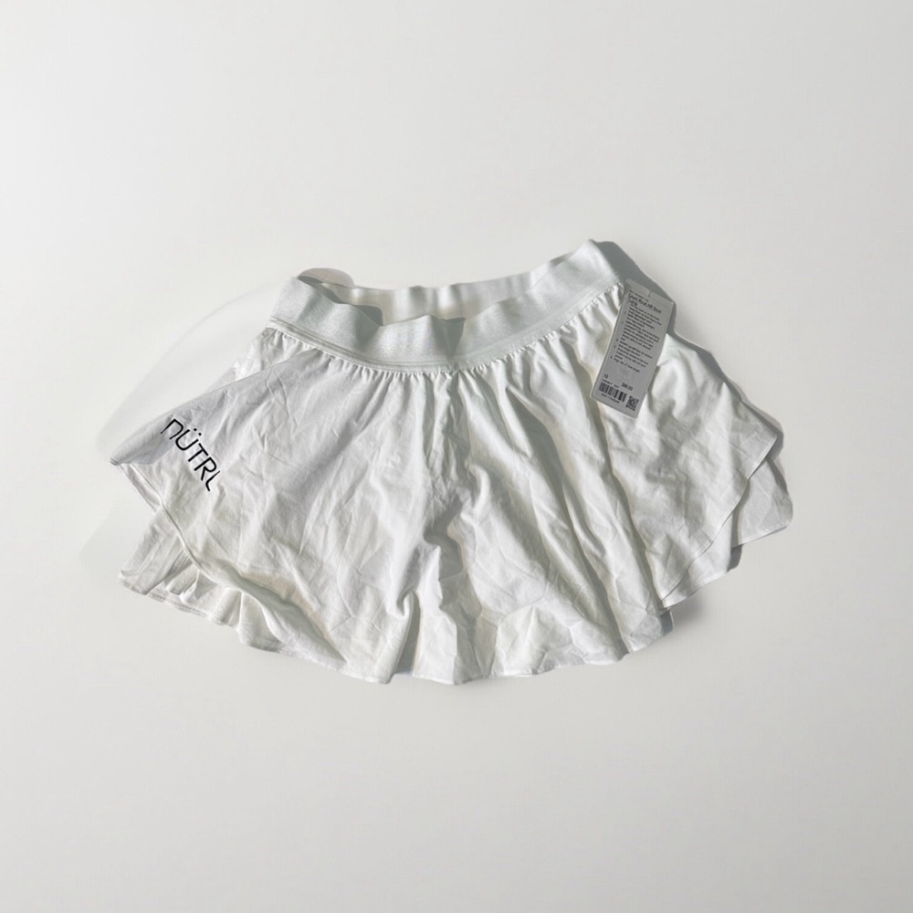 NWT Lululemon Court‎ Rival HR Skirt Long Sz 10 White Tennis Golf Skort